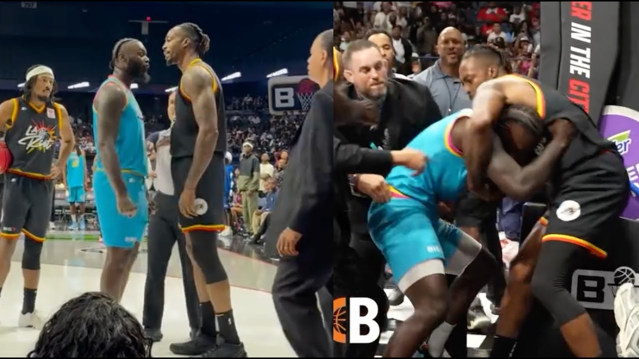 Dwight Howard & Lance Stevenson FIGHT Spills Into Crowd At BIG 3 Tournament