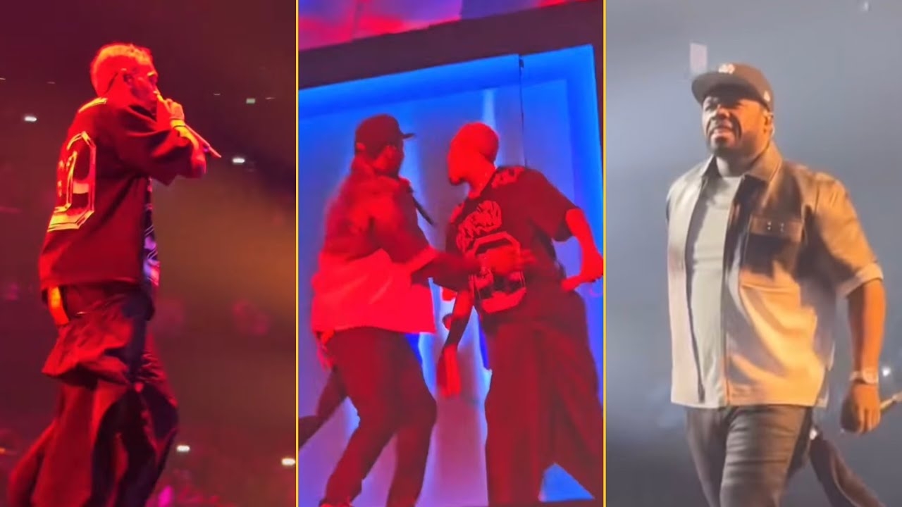 Chris Brown Brings Out 50 Cent On The Stage In Manchester UK And Celebrating Fiftys Birthday
