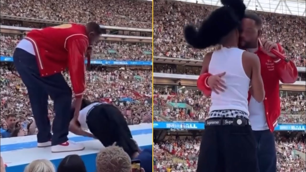 Will Smith Brings Out His Son Jaden Smith On The Stage At Wembley Stadium & Celebrating Fathers Day