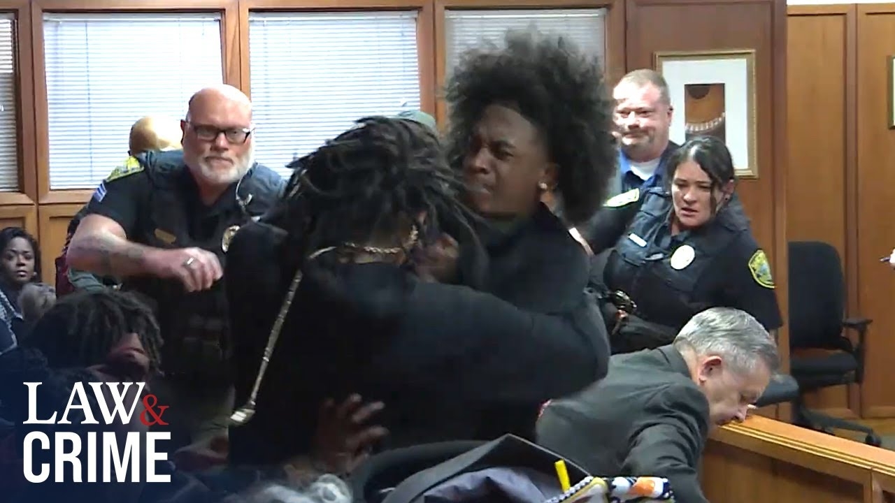 Courtroom Erupts as Families Throw Punches During Killer's Sentencing