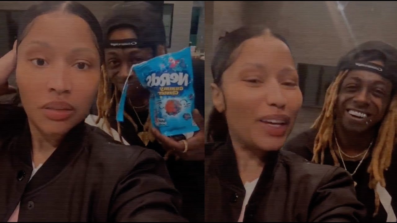 You My Queen Nicki Minaj Invites Lil Wayne On Her Live & He Cant Stop Smiling
