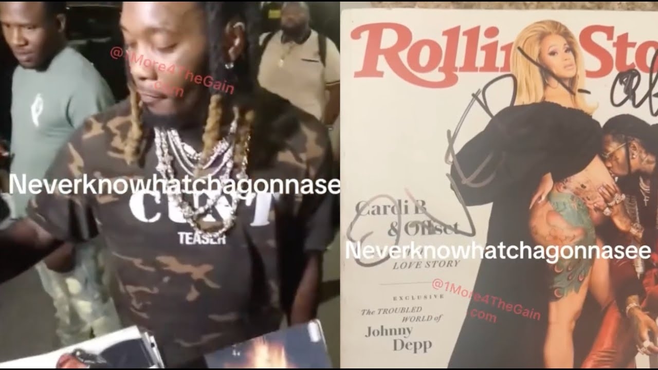 HeIl Nah Offset Scribbles OVER Cardi B Photo After Fan Asks For Autograph
