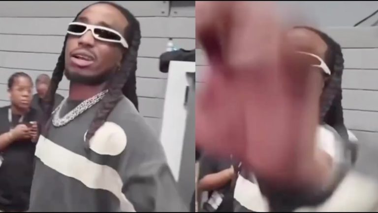 Quavo Smacks Camera Out Reporter For Asking About Diddy During His Booking Event