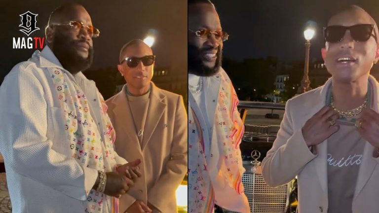 "It's All About The Money" Rick Ross Travels To Paris & Gets Stunted On By Pharrell! 