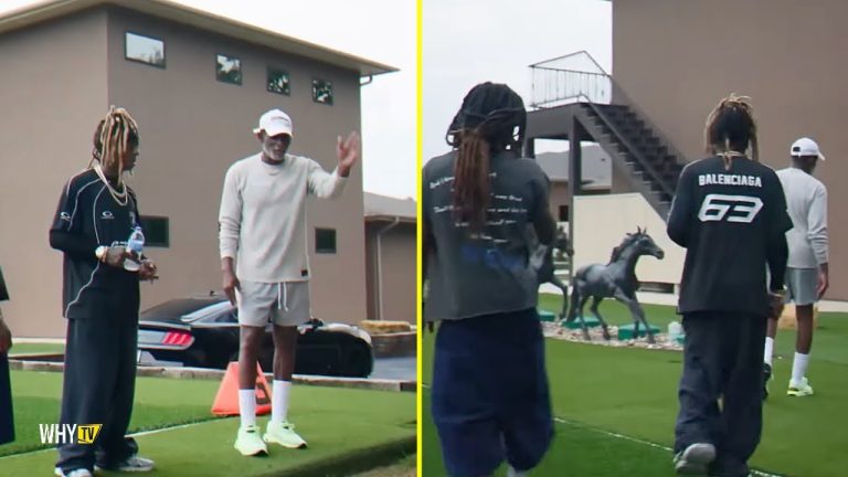 Lil Wayne Pulls Up At Deion Sanders Jr Estate 'Let Me Give You A Lil Tour Of My Estate Weezy'