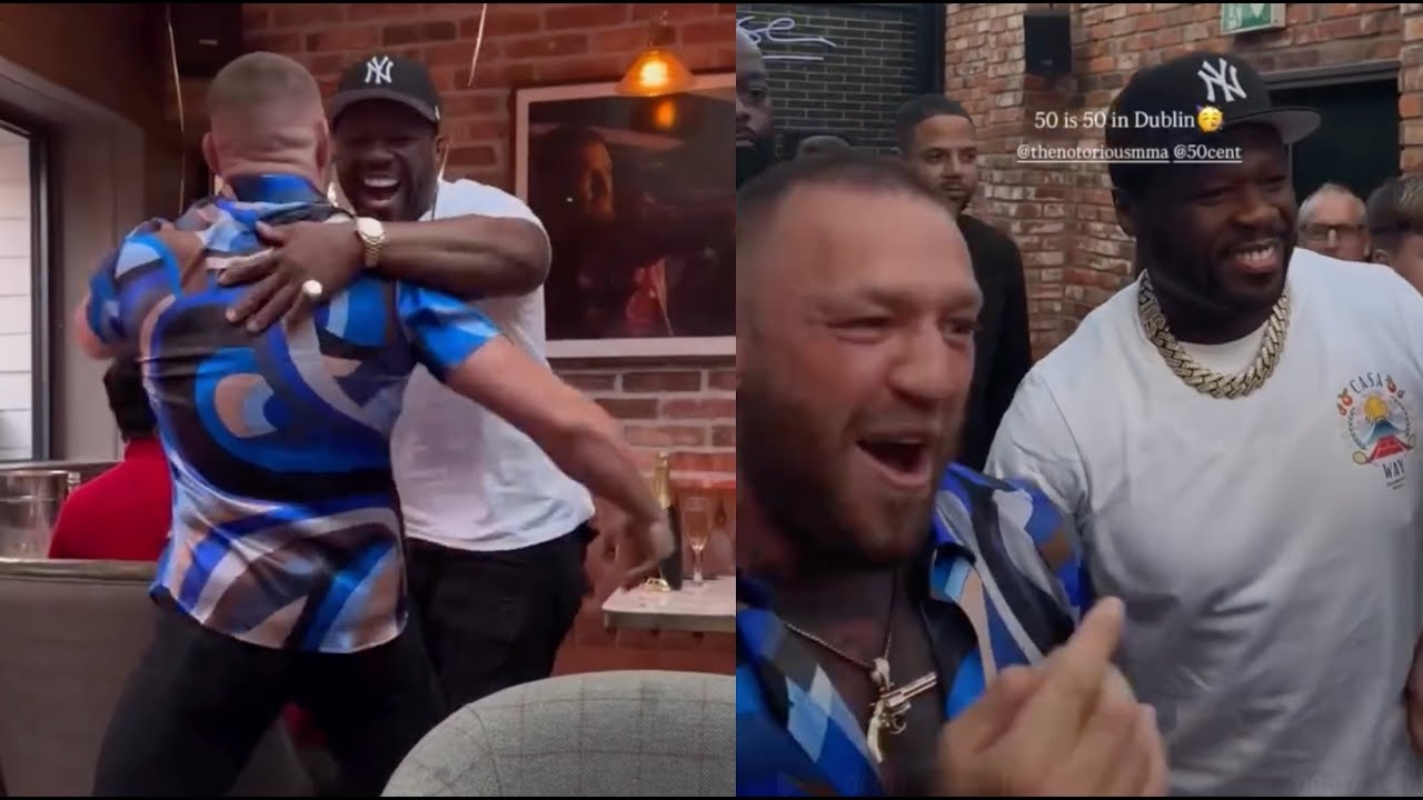 50 Cent Gets Emotional After Conor McGregor Shows Up For His Birthday In Ireland