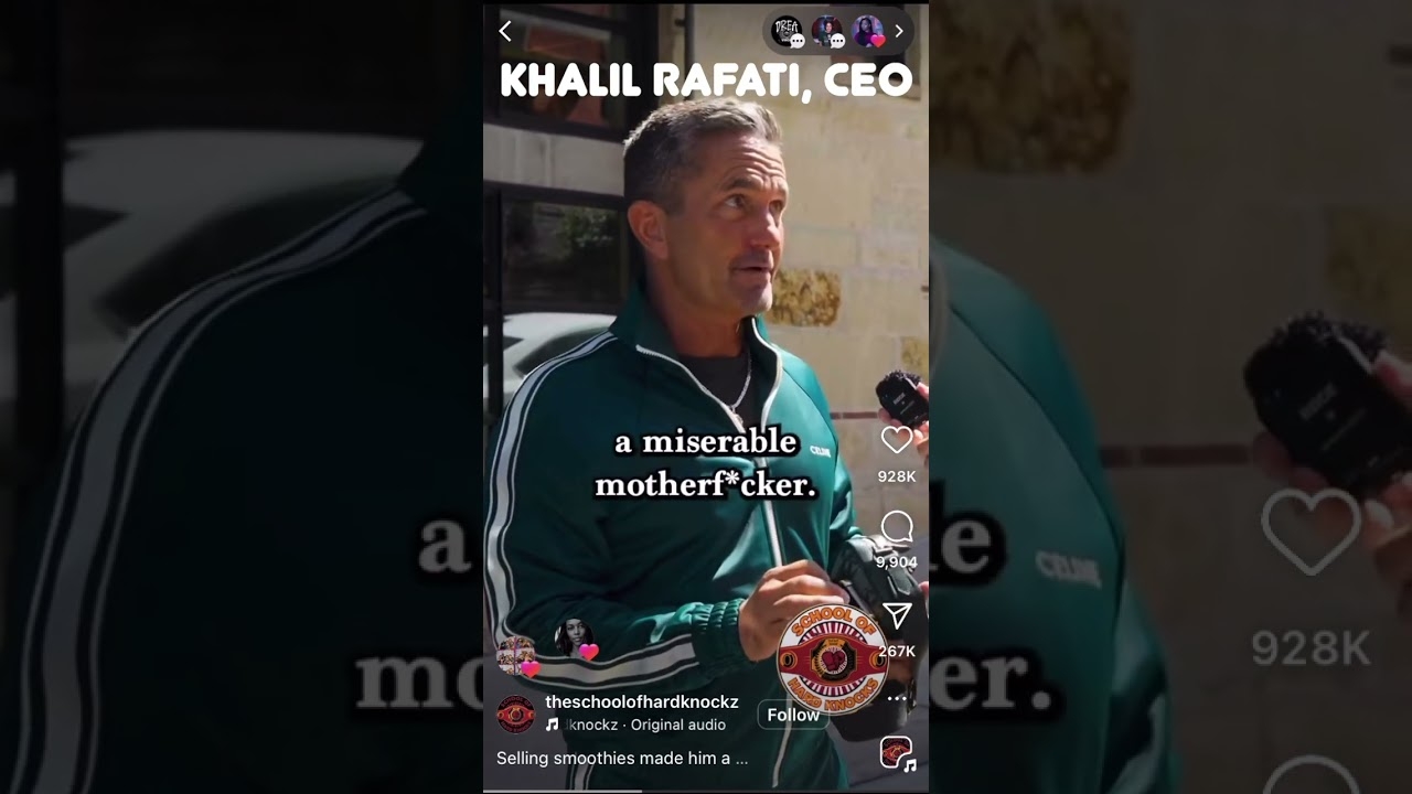 Millionaire CEO Khalil Rafati on misery