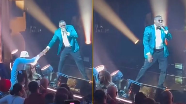 Lebron James Spotted At Nas Show In Vegas, Walks Up And Shakes His Hand Mid-Performance