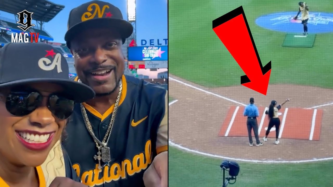 Kandi Burruss Links Up With Chris Tucker At The MLB Allstar Celebrity Softball Game!