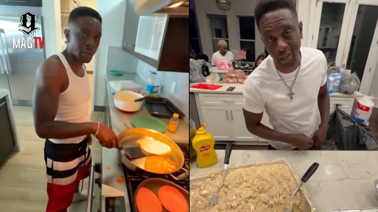 "IHOP Can't F**k Wit Me" Boosie Shows Off His Cooking Skills Flipping Pancakes For The Guys!