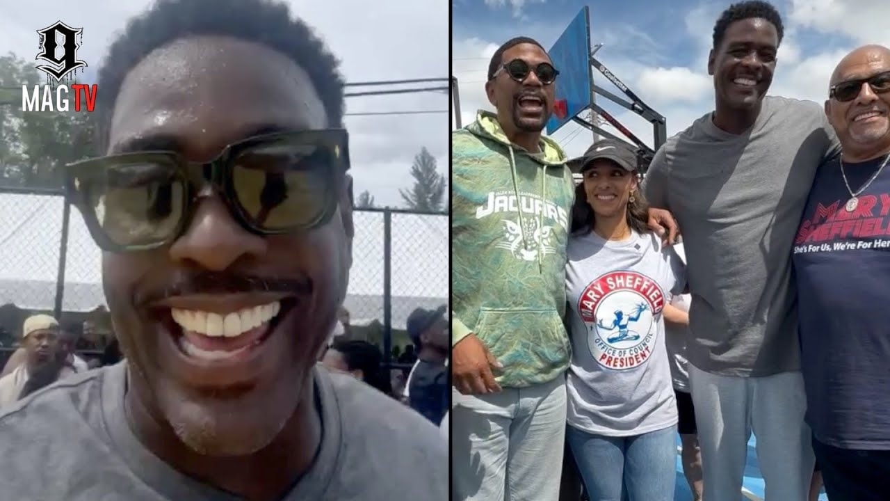 Chris Webber & Jalen Rose Reunite In The Trenches Of Detroit To Coach Community Basketball Game!