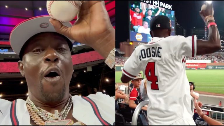 Boosie Goes Crazy After Getting Home Run Ball At His First MLB Game