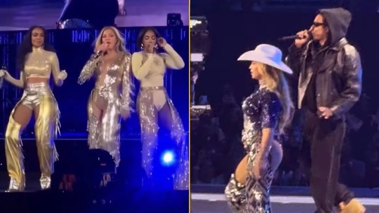 Beyonce Brings Out Jay Z & Destinys Child On The Stage In Vegas At Her Last Show Of The Carter Tour