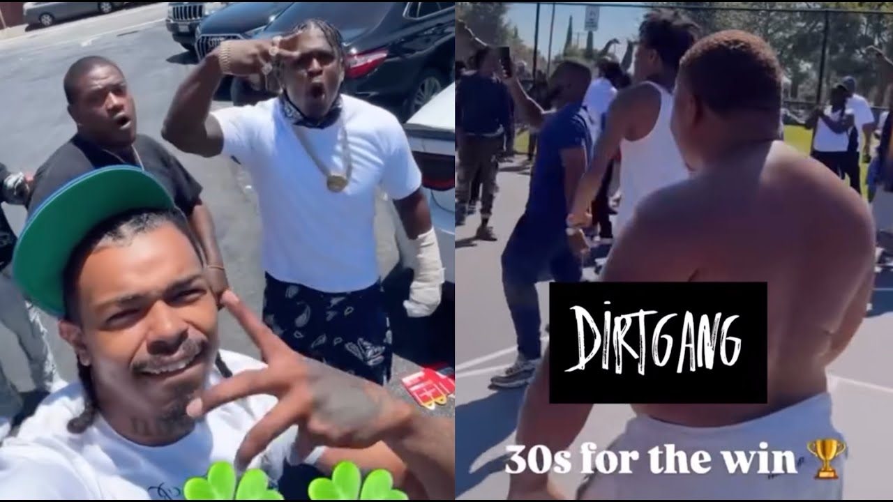 4XTRA Pulls Up On Vernon Ave After The 30s Beat The 40s At Hood Basketball Tournament