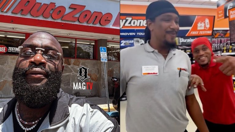 "Get In Da Zone" Rick Ross Shocks AutoZone Employees By Pulling Up Unannounced! 