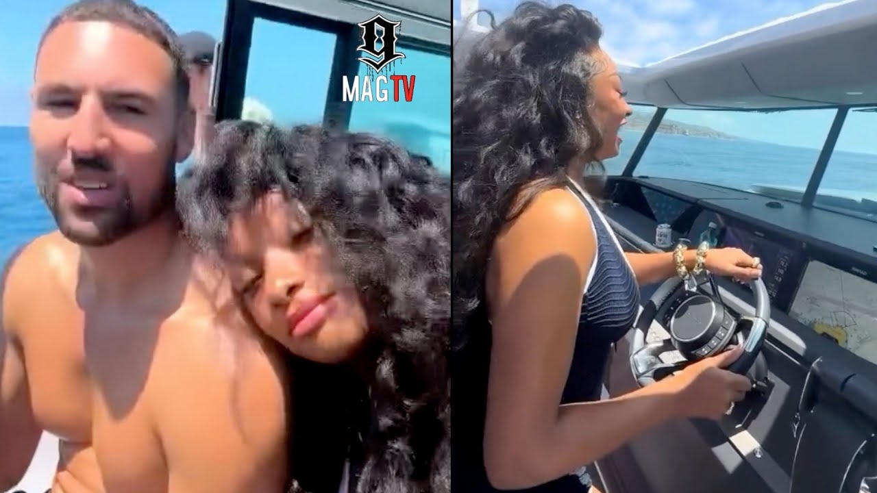 Klay Thompson Lets "GF" Megan Thee Stallion Drive The Boat During Their Fishing Trip!