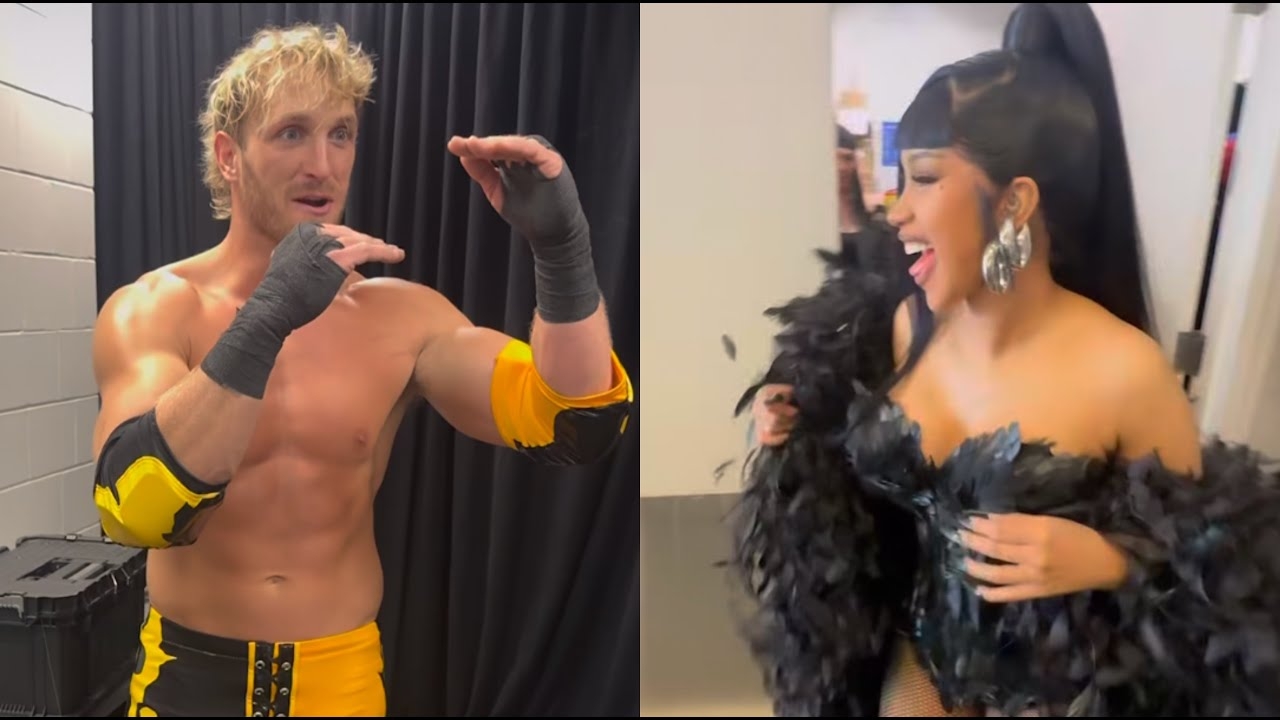Cardi B Pulls Up On Logan Paul, Randy Orton & Jay Uso At WWE Summer Smash