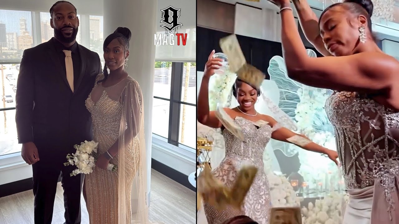 Za'Darius Smith "GF" Kash Doll Throws $20k Cash At Her Besties Wedding!