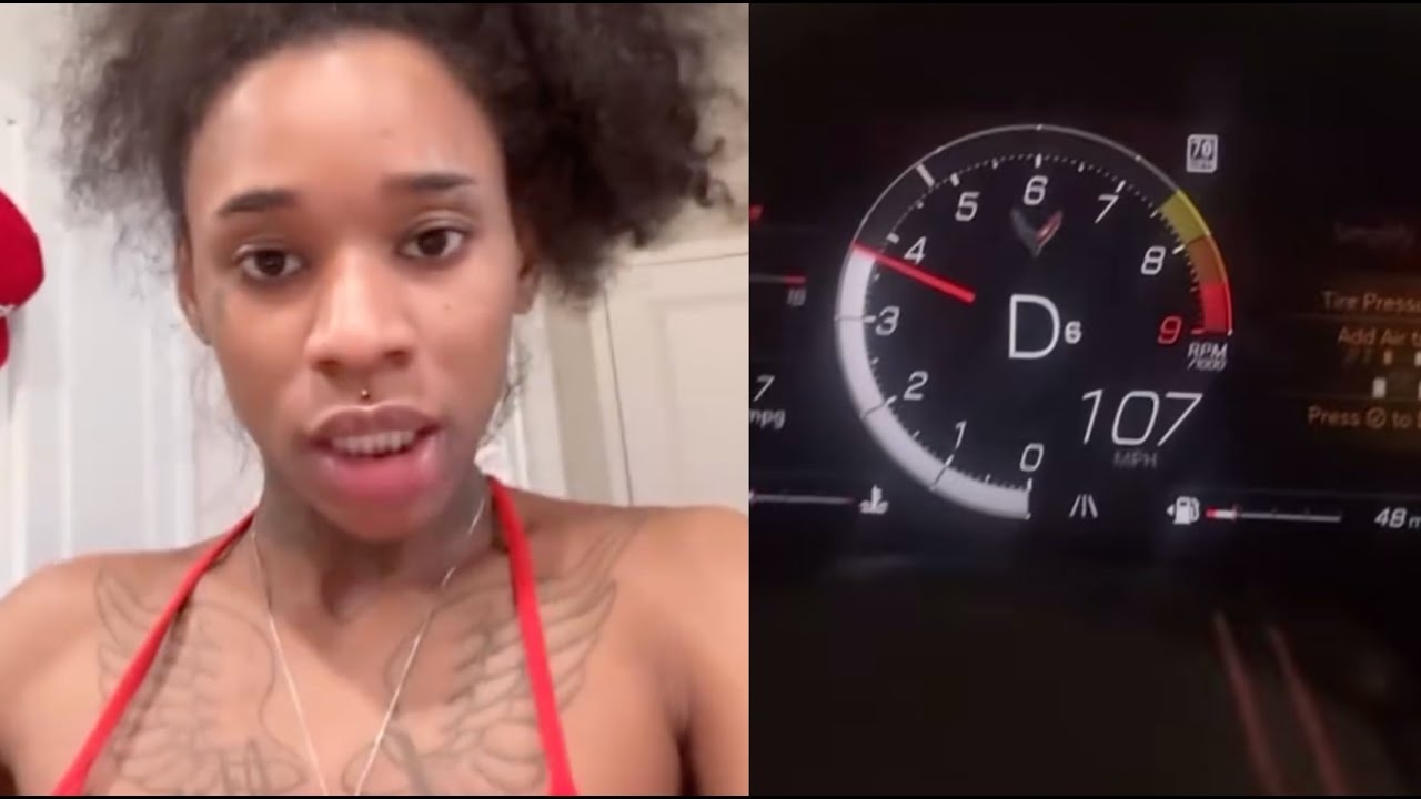 "Come F*ck Me" Sexyy Red Announces She's Single Then Pushes 107mph In Her Corvette Z06