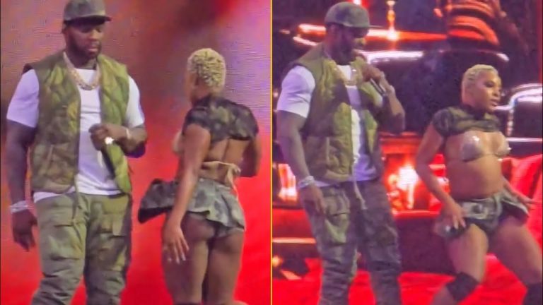 50 Cent Reacts His Dancer Went Wild During The Show In Estonia I Need Lil Bit More Lady