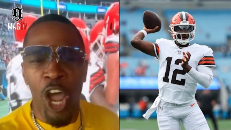 Jamie Foxx Goes Cray Cray Watching Shedeur Sanders In His 1st NFL Preseason Game! 