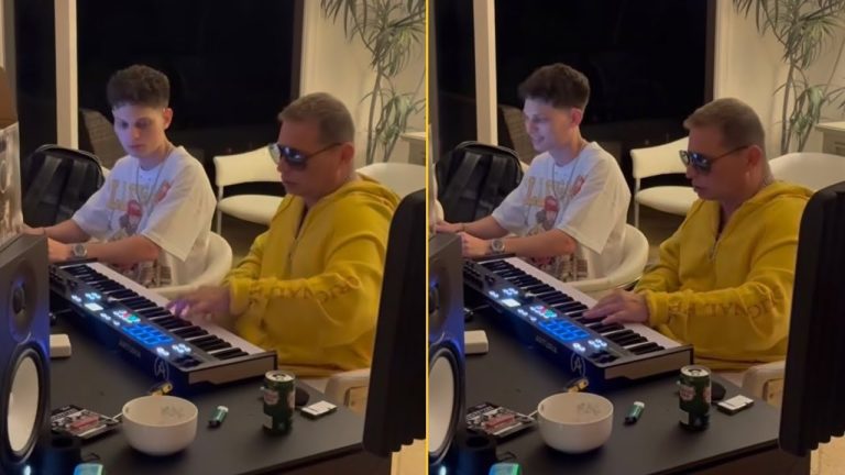 Scott Storch Playing His New Super Dope BEAT With His Son New Hit Song Is On The Making