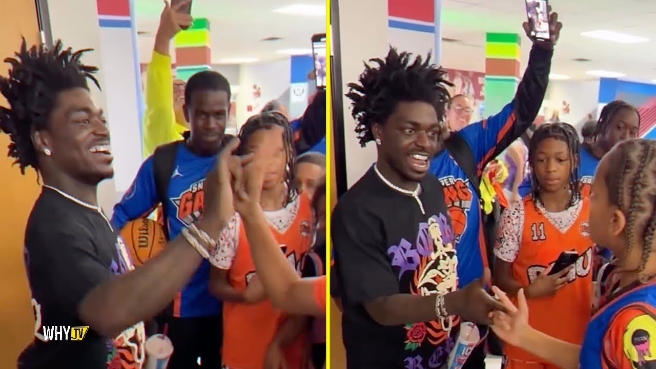 Kodak Black Pulls Up To Surprise His Own Youth Basketball Team 'Kid's Trying To Teach Yak Handshake'