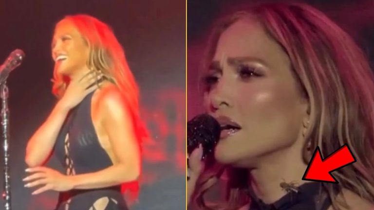 A Large Cricket Crawled Up Jennifer Lopezs Neck While She Was Performing In Kazakhstan Last Night