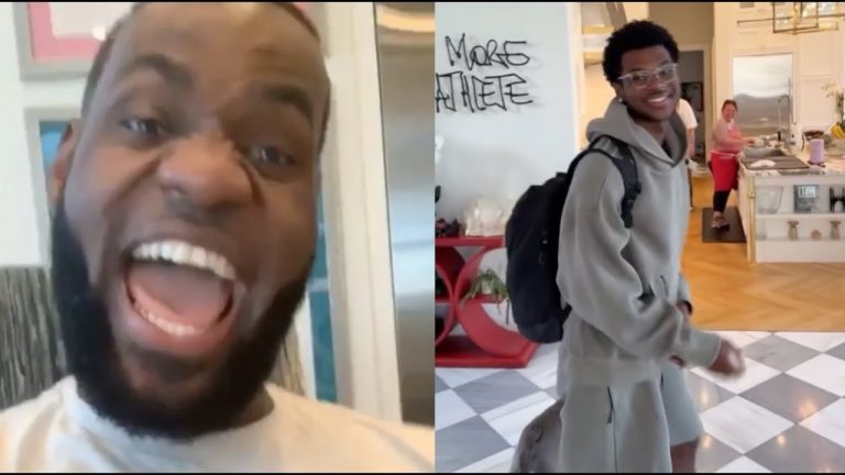 Look At His Beard Lebron So Excited Bryce Came Home From College