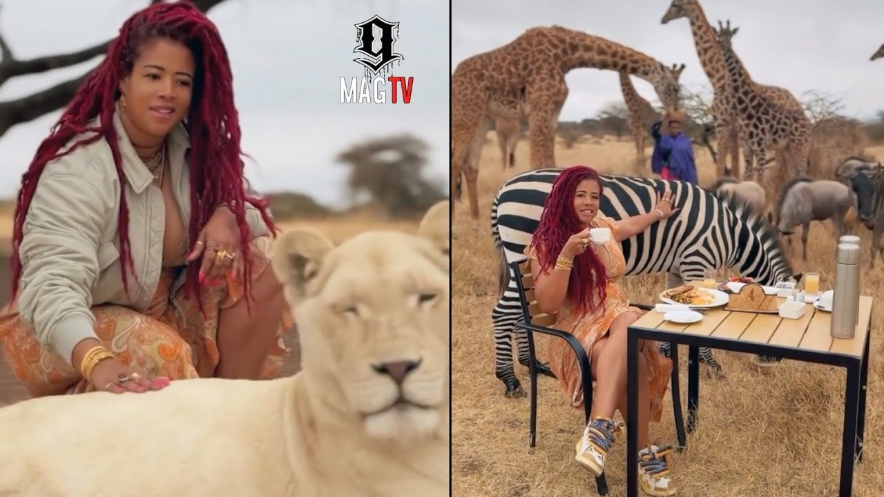 Kelis Has Breakfast Amongst The Animals In Africa!
