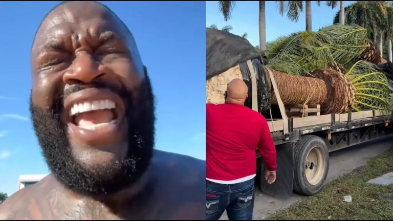 Rick Ross Gets $1M Worth Of Palms Delivered To His Star Island Mansion
