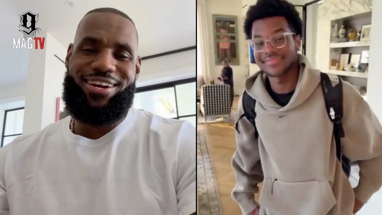 "Ya'll See His Beard" Lebron Teases Son Bryce After He Returns Home From College! 