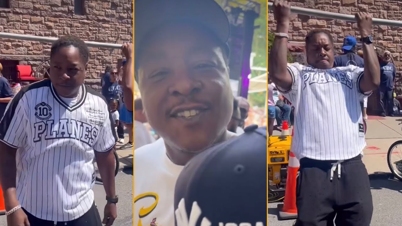 Jadakiss Makes PSA About Upcoming Event And Makes Push Ups With Yonkers Kids In NY Streets