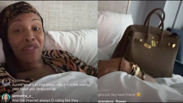 My Birky Dirky Rick Ross BM Tia Kemp Sleeps Clutching Fake Birkin Bag After Buying Knockoff In NYC