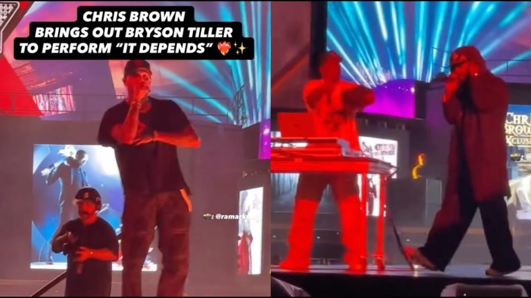 Chris Brown Brought Out Bryson Tiller For The Chris Brown Challenge & Performs It Depends LIVE