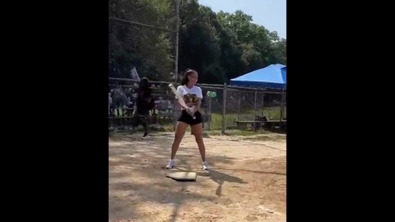 La La Anthony Shows Off Her Softball Skills! 