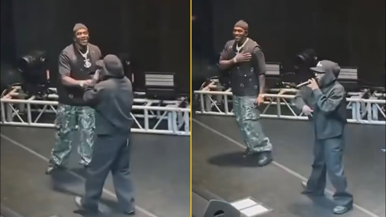 Kendrick Lamar Giving His Flowers To Clipse On The Stage I Grew Up To Pusha T Music, You My Heros