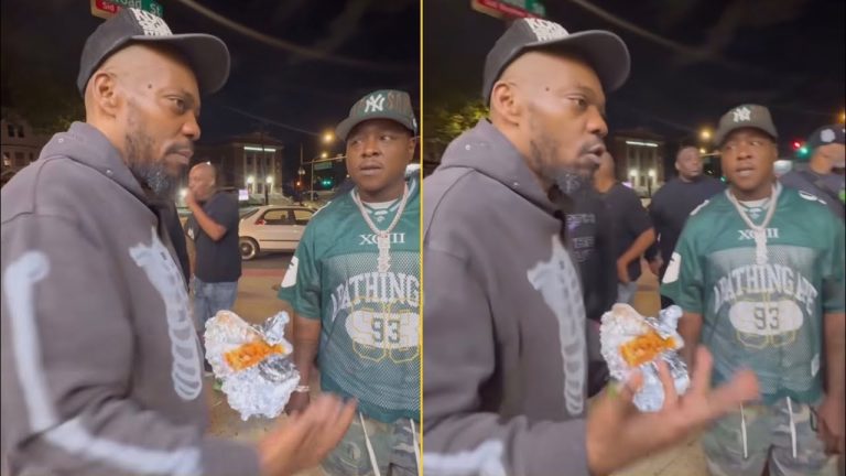 Beanie Sigel And Jadakiss Giving Some Knowledge To Young Rappers In NY Streets Listen To OG People