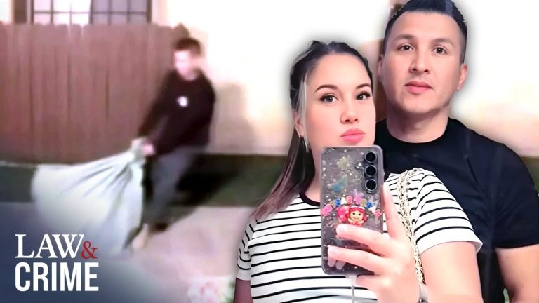 Chilling Moment Man Allegedly Dragged Dead Wife Caught on Camera