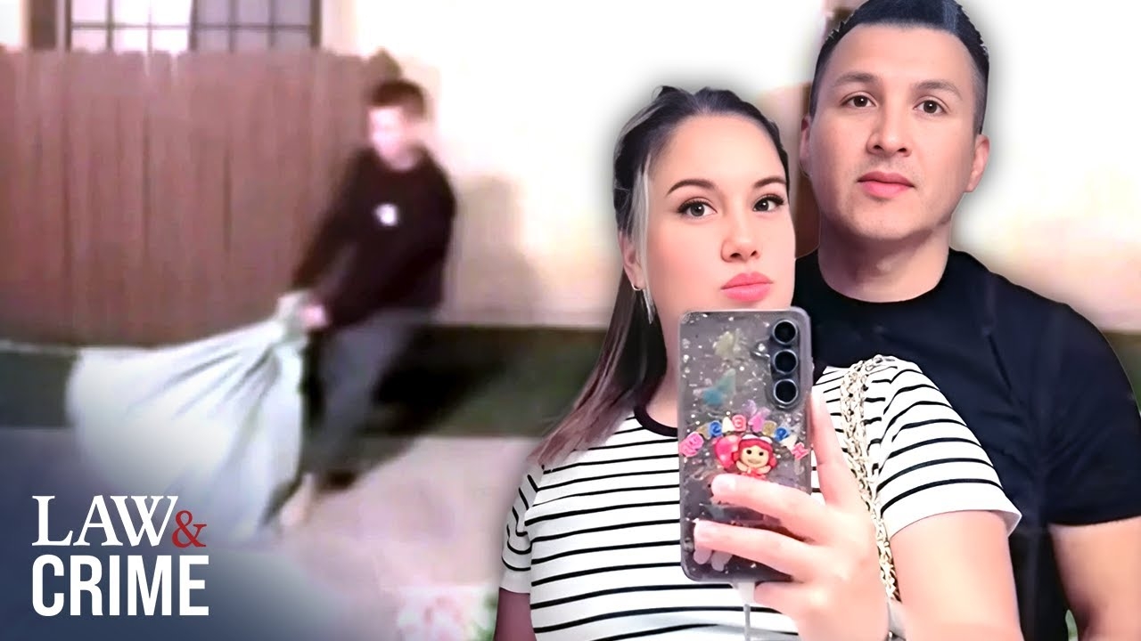 Chilling Moment Man Allegedly Dragged Dead Wife Caught on Camera