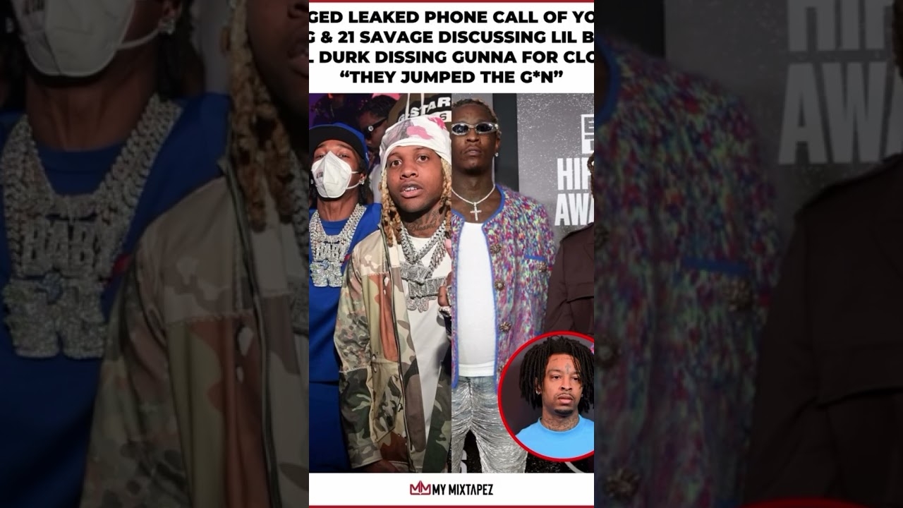Alleged Leaked Phone call of Young Thug & 21 Savage Discussing Gunna for Clout. #fyp #viral #shorts