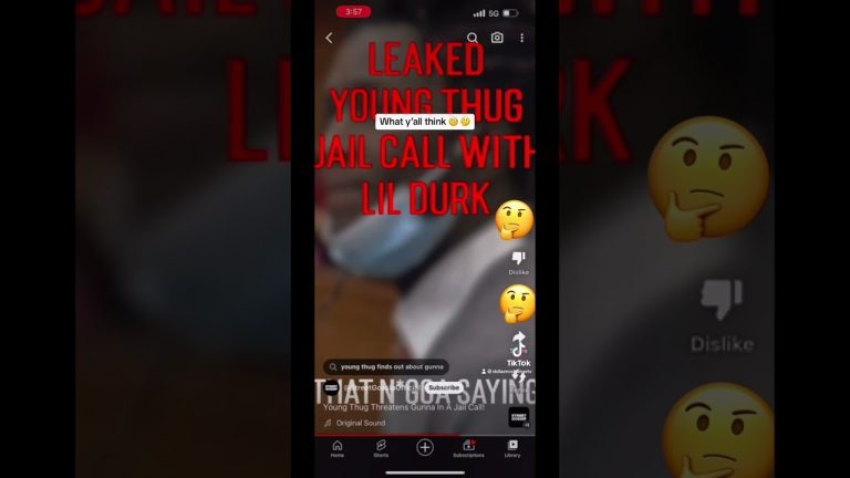 Young thug threatens Gunna on a jail call snitch or not what yall think  