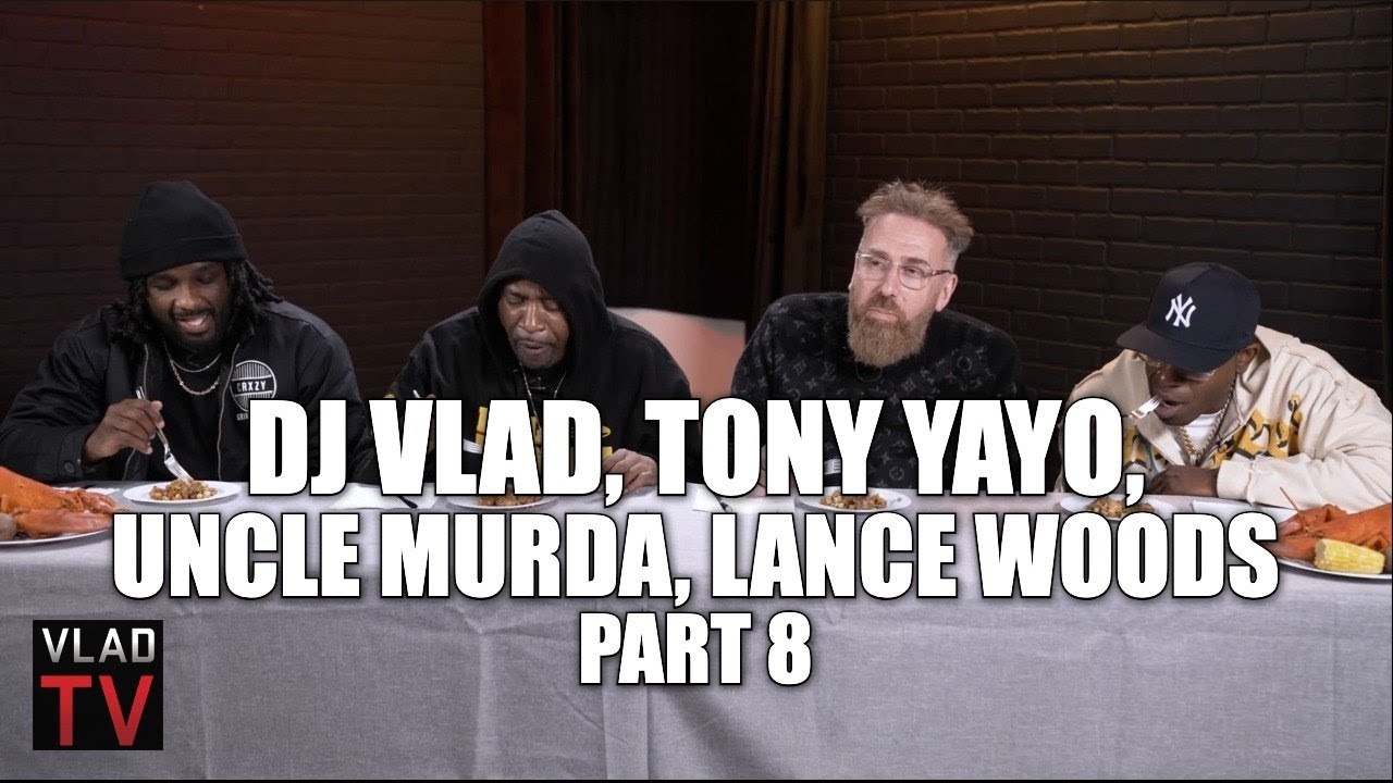 Tony Yayo, Uncle Murda, DJ Vlad & Lance Woods Eat Frogs Legs (Part 8)