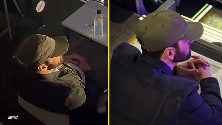 Eminem Spotted At Adam Sandler Show In Detroit While Writing Something Down On His Palm