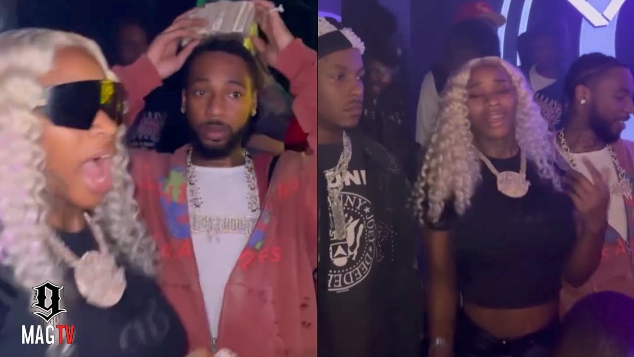 Sexyy Red Turns Up Throwing Cash Wit Key Glock & Rich The Kid!