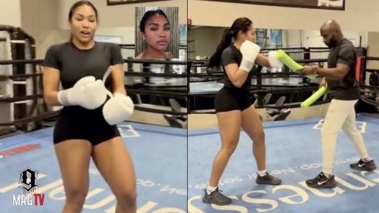 50 Cent's Ex Cuban Link Gets Serious With Her Boxing Workout! 