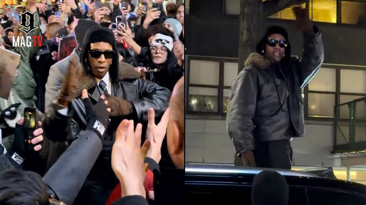 ASAP Rocky Pulls Up To His "Don't Be Dumb" Pop Up Shop To A Frenzied Crowd!