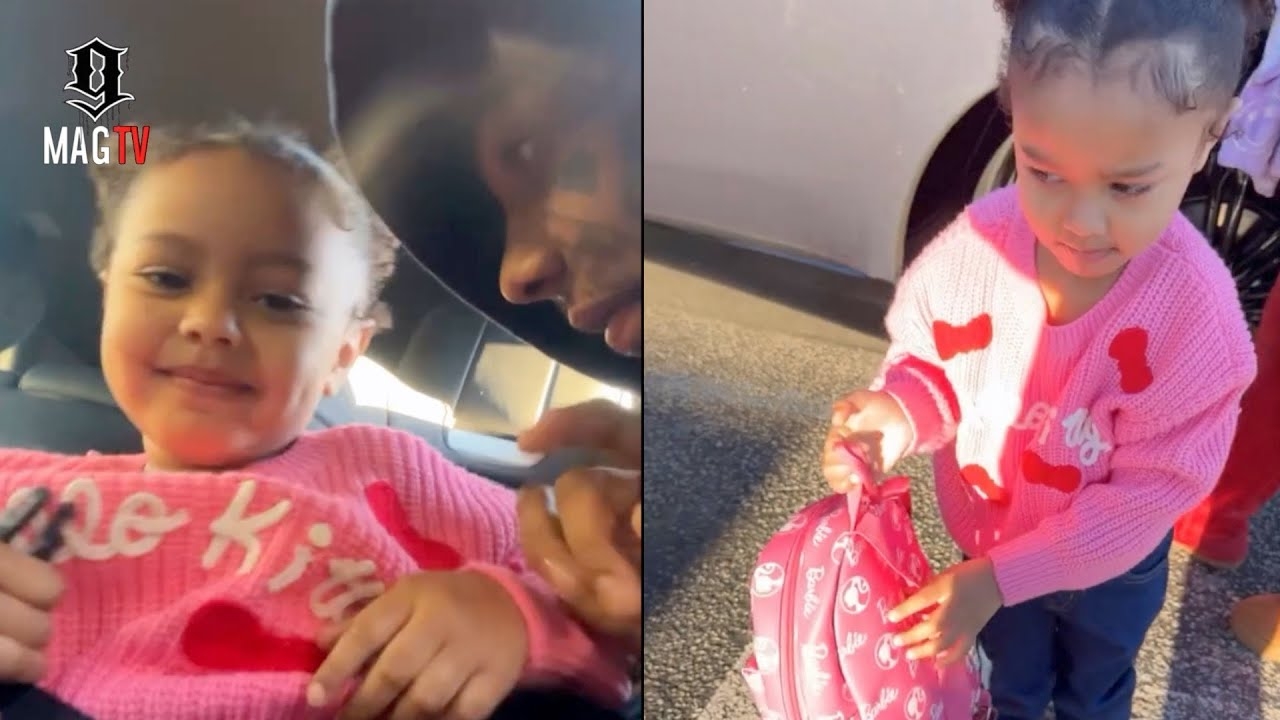 Blueface Sends Pinkface Off To Her 1st Day Of School!