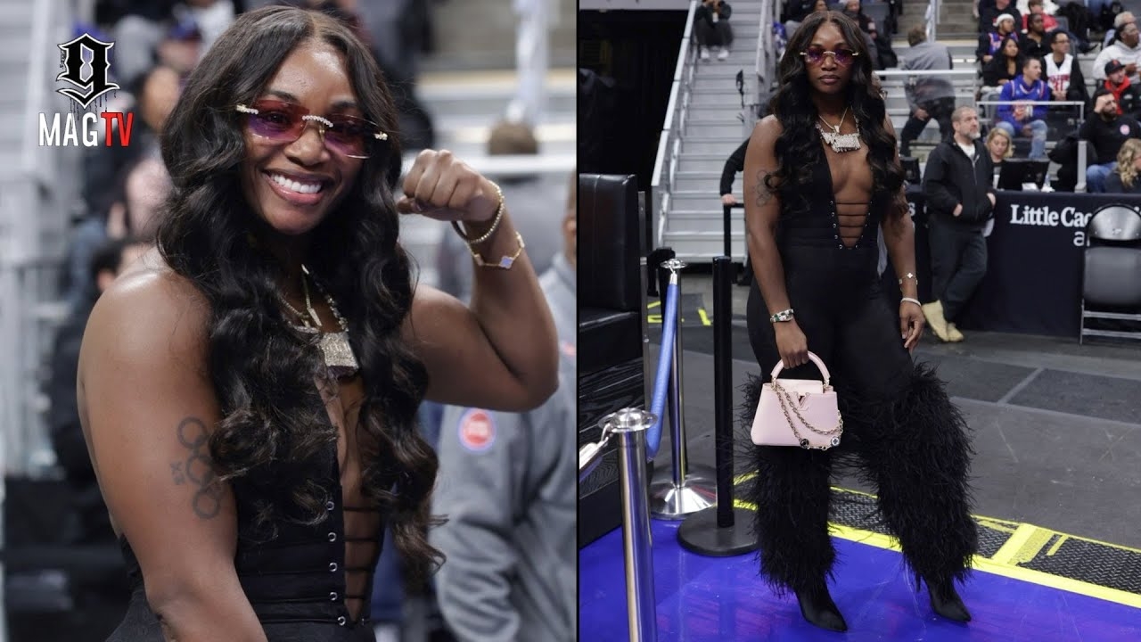 Claressa Shields Stuns While Attending Detroit Pistons Game!
