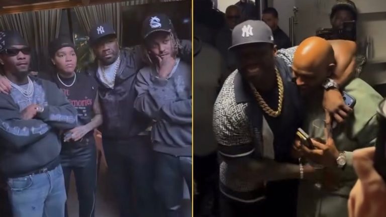 50 Cent Linked Up With Offset, Young Ma And Rich The Kid In Miami Last Night